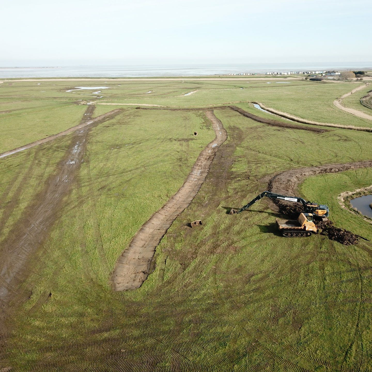 working on the Graveney wetland project