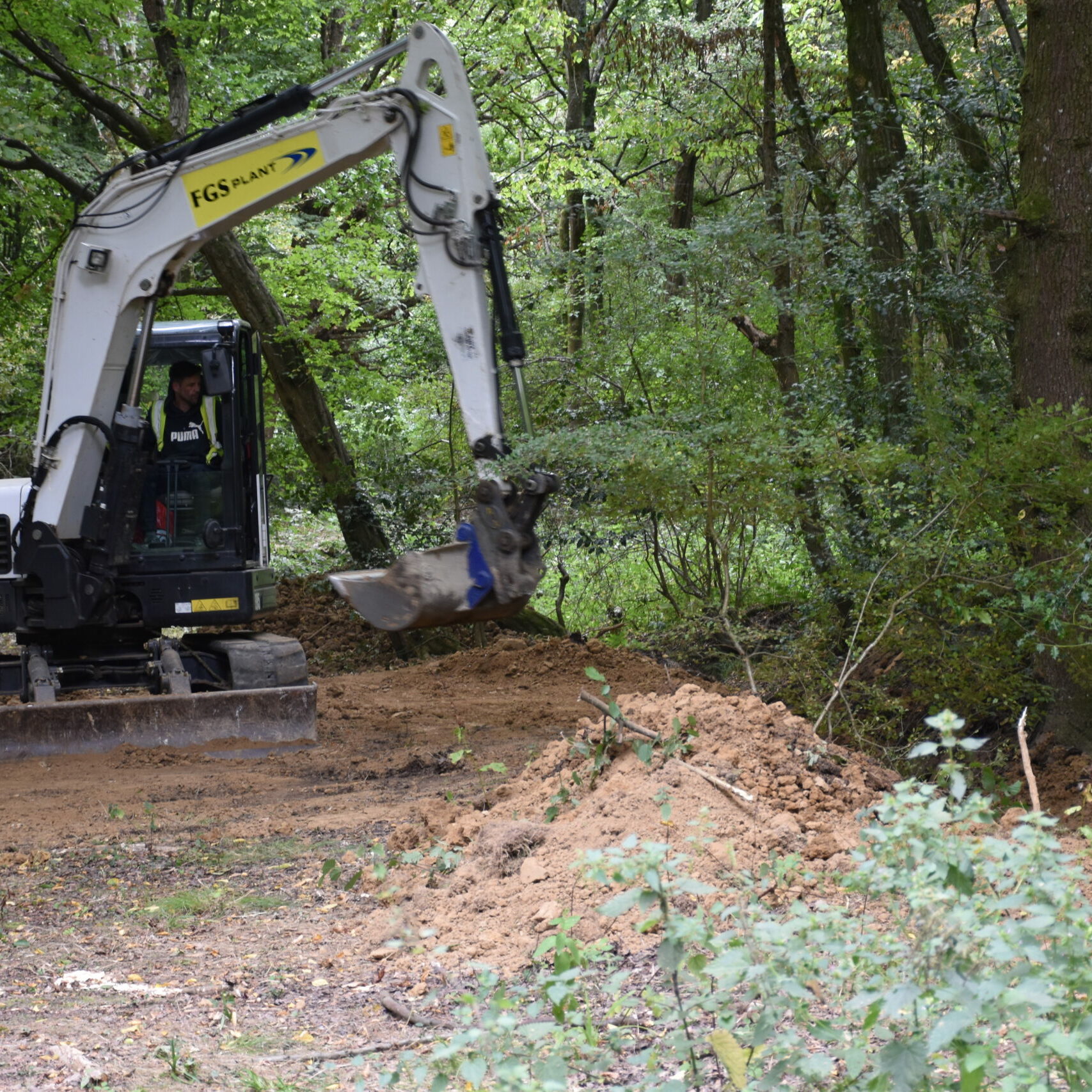 Work on the wetland project on the River Beult